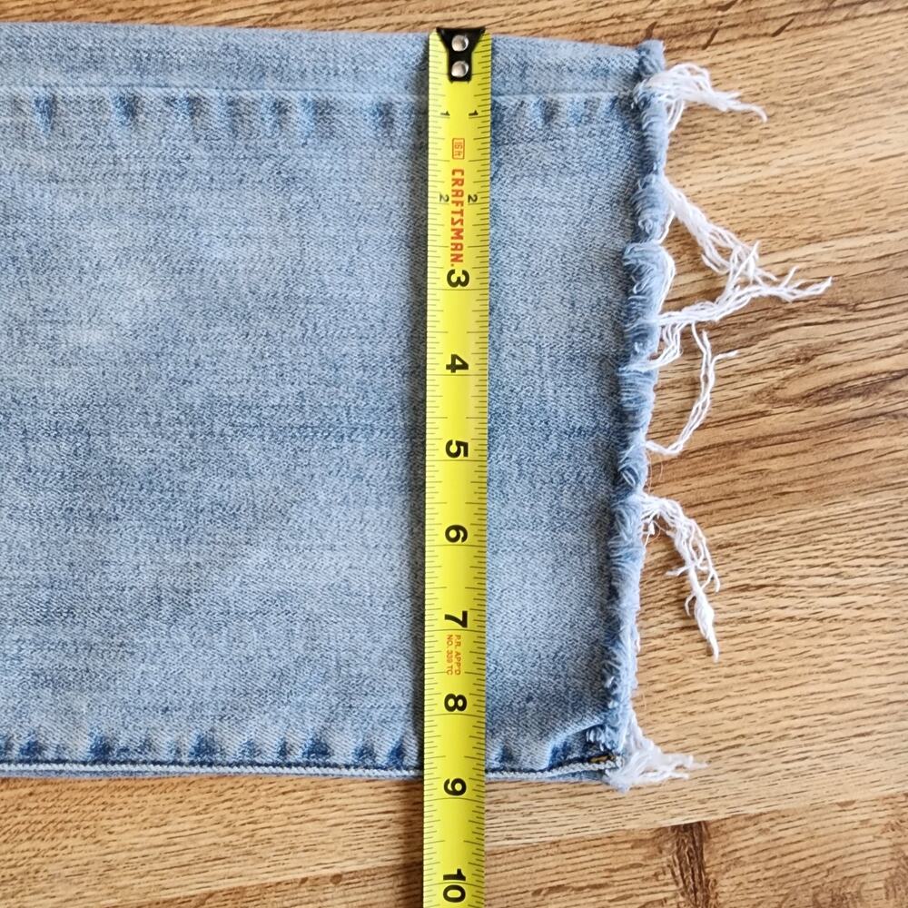 Judy Blue Straight Fit Jeans Women’s 3/26 High Rise Denim Raw Hem Distress - Picture 6 of 15